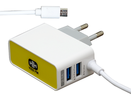 [C1C3M1HH-1] Micro Charger with 2 Extra USB Ports HH Rapid 3