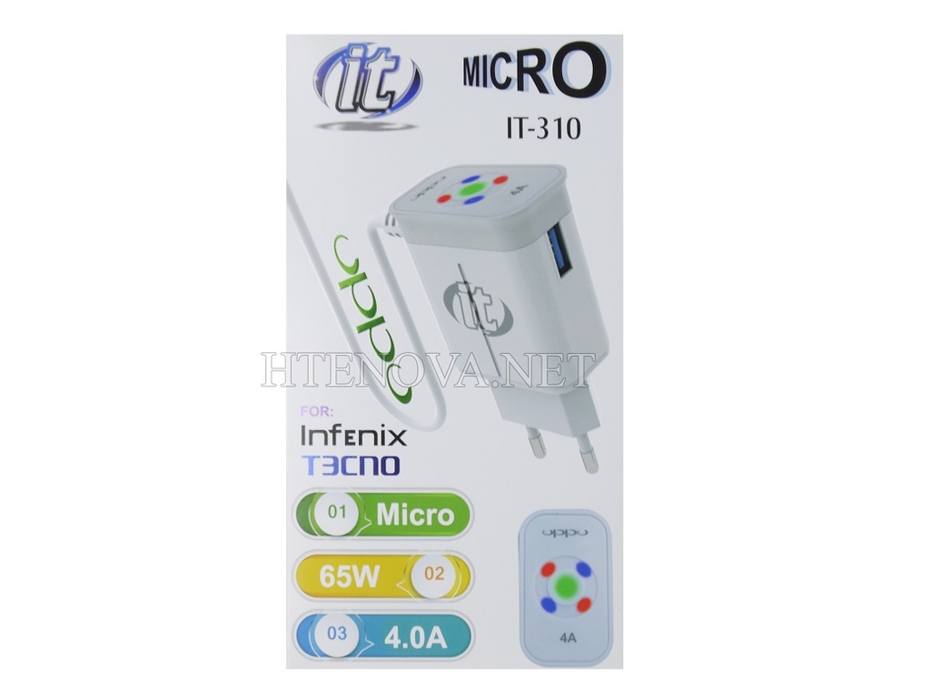[C1C2M1iT-1] Micro Charger with 1 Extra USB Port IT-310