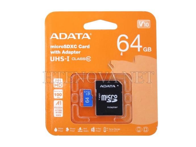 [MMAD64G1-4] 64GB Memory Card AData with Packing