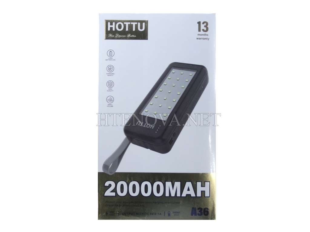[PB20HTU-5] 20000mAH Power Bank HOTTU A36