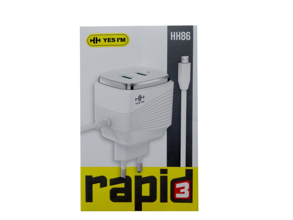 [C1C3M1HH-49] Micro Charger with 2 Extra USB Ports HH-86