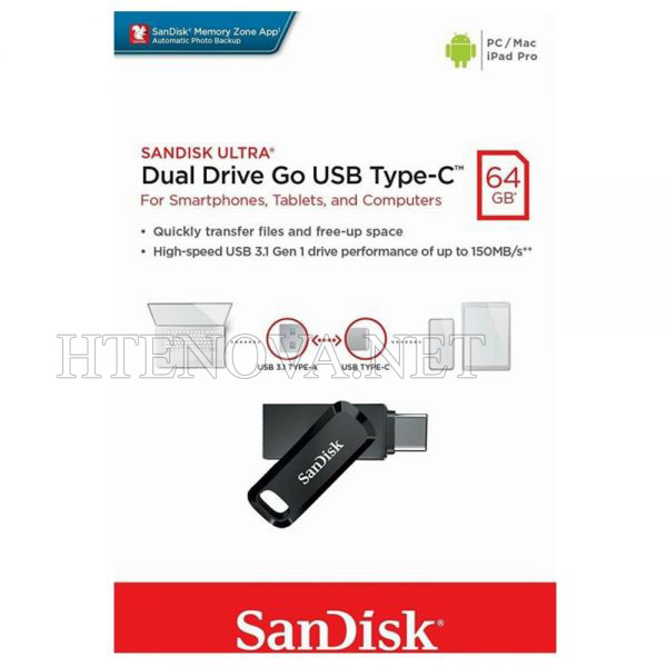 [USSD64G4C-1] 64GB USB Type-C OTG 3.1 SanDisk