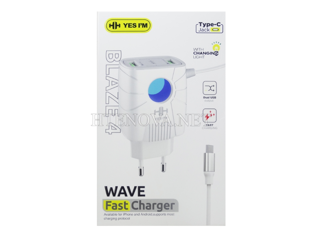 [C1C3T2HH-7] Type-C Qualcomm Charger with 2 Extra USB Ports HH Blaze 4