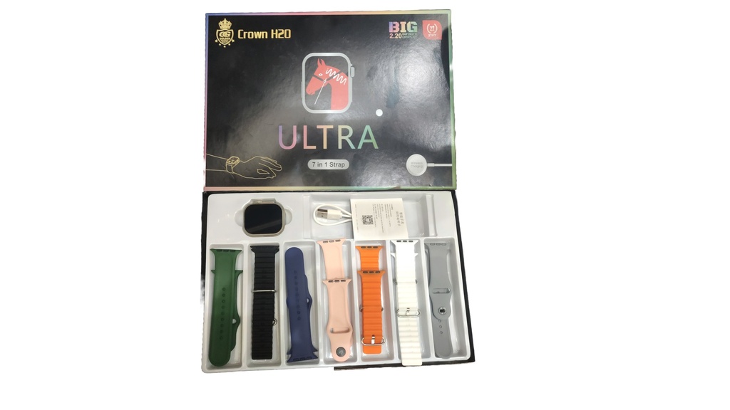 [SWS1-H20U-A-1] Smart Watch Crown H20 Ultra 7in1