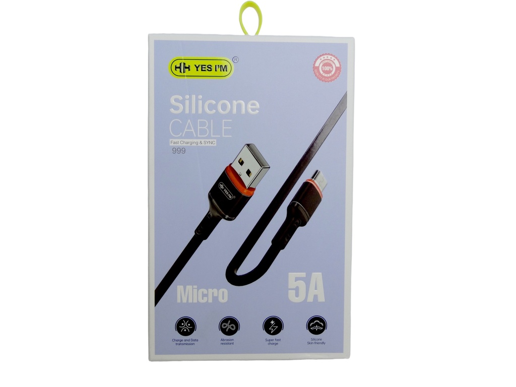 [DCM3SHH-14] HH Silicone Micro Data Charging Cable (999)