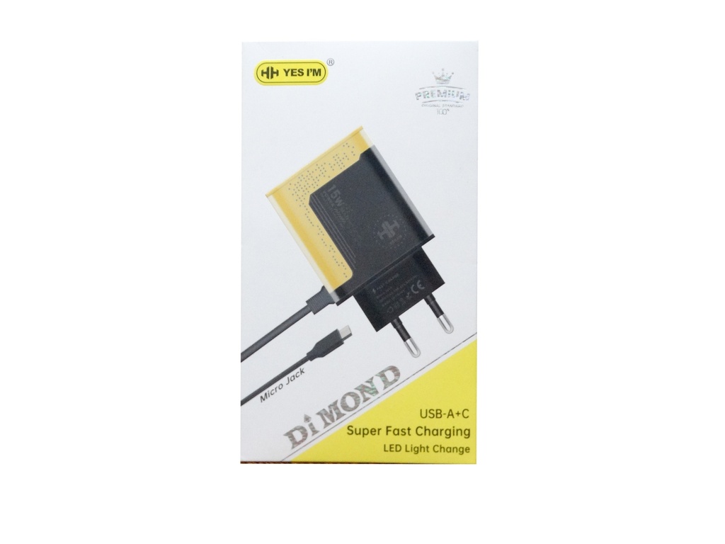 [C1C3M1.T2.S2HH-1] Micro Charger PD+USB PORT DiMOND HH