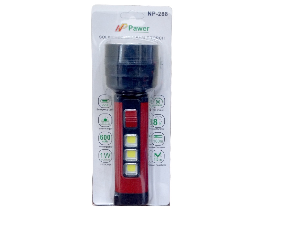 [EMG LiGHT-42] Emergency Torch light WITH SOLAR CHARGING NP-288