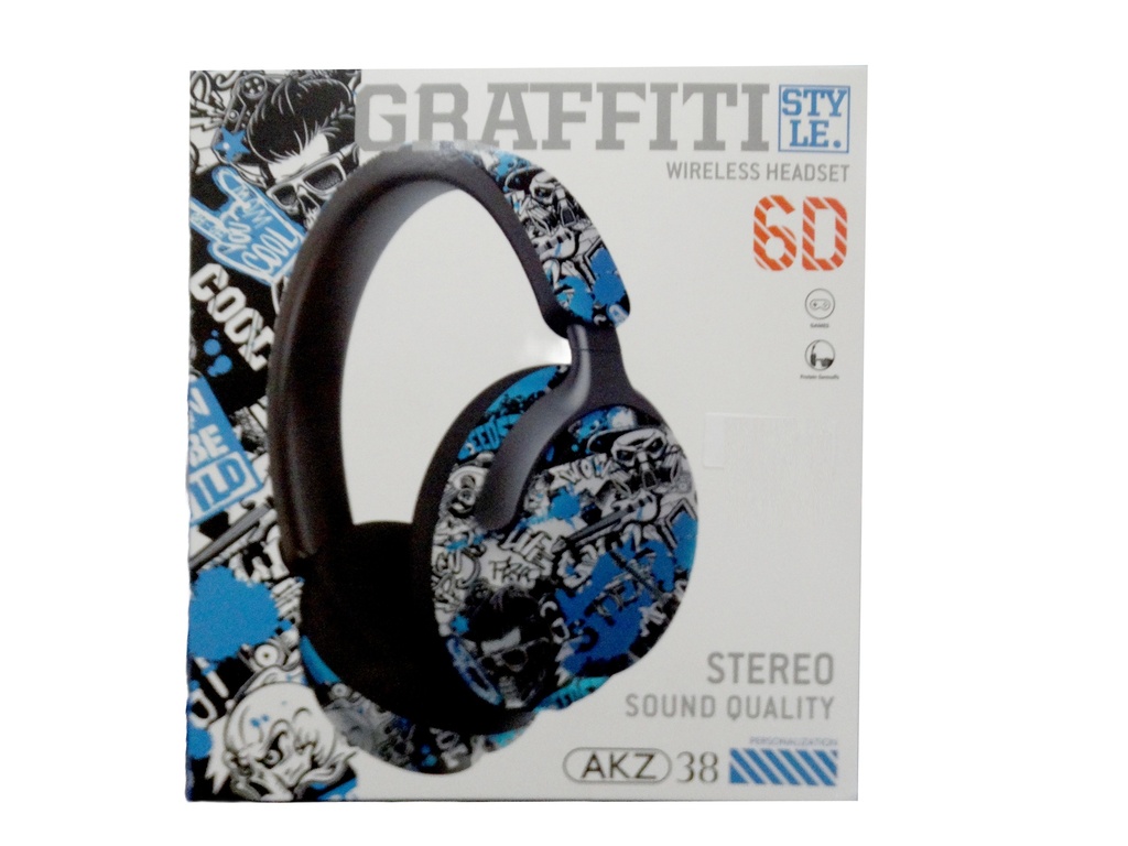 [HFB8LM9-100] WIRELESS HEADPHONE GRAFFITI (AKZ-38)