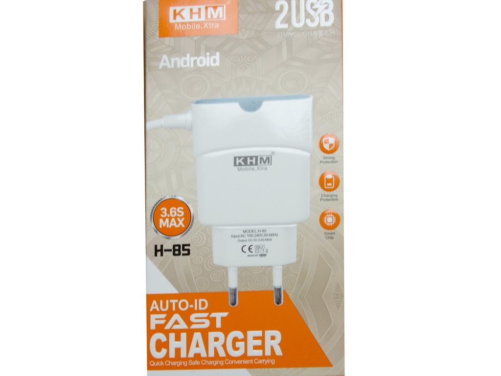 [C1C3M1KHM-1] MICRO CHARGER WITH 2 USB PORTS KHM H-85