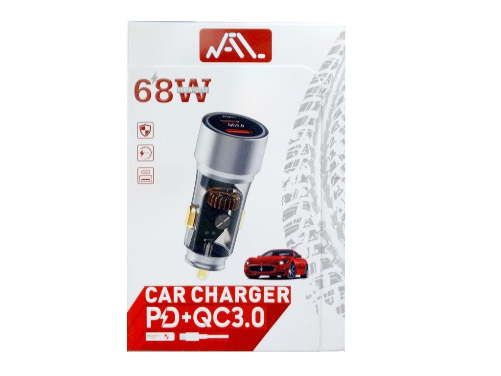 [C2A2T.S2LM-4] CAR CHARGER PD & USB + QC3.0 68W