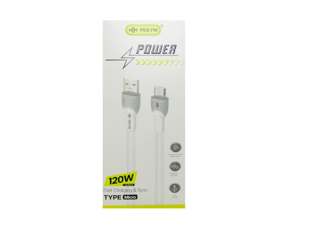 [DCM3SHH-15] MICRO DATA CHARGING Power Cable 120W