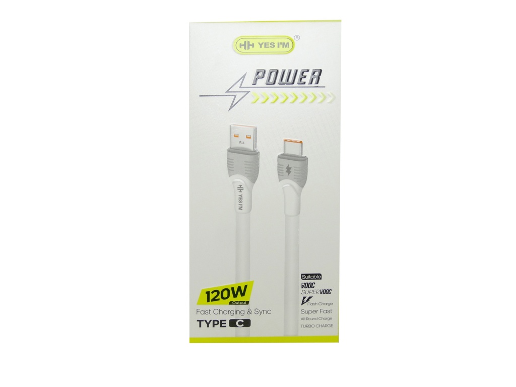 [DCT3SHH-12] TYPE-C DATA CHARGING Power Cable 120W