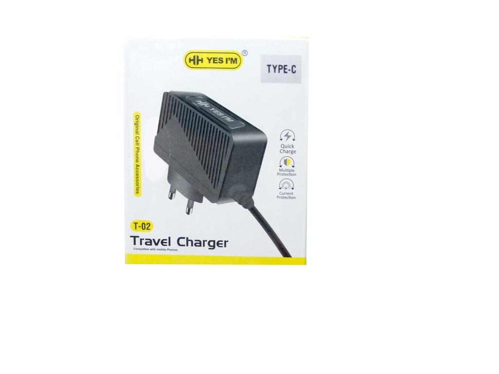 [C1C1T1HH-3] TYPE-C Travel Charger T-02 