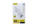 [C2A2T.S2HH-3] PD & USB PORTS CAR CHARGER H-C02 45W HH