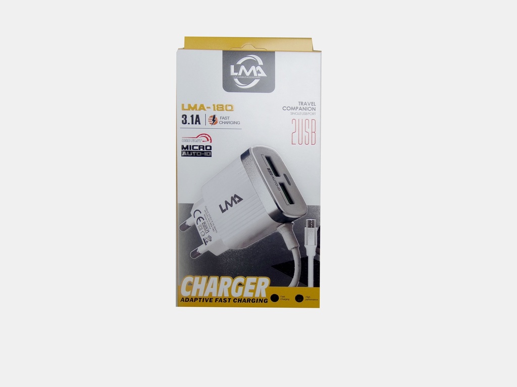[C1C3M1L-1] Micro Charger With 2 Extra USB Ports LG MG-180