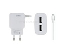 [C1C3M1CL-8] Micro Charger with 2 Extra USB Ports C-Link R-23