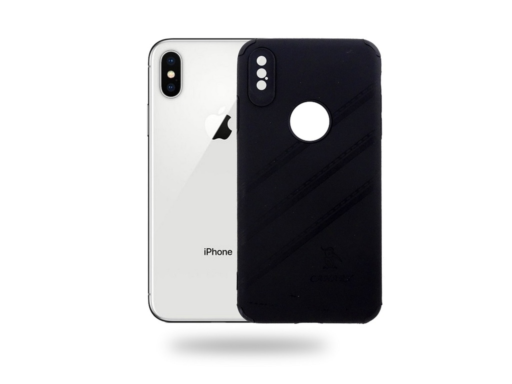 [PO18BiPXSMX-1-2] iPhone Xs Max Leather Back Case (Archive by Muneeb old pouch ids) (BLACK)
