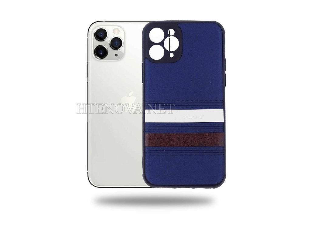 [PO18BiPXi-1-17] iPhone 11PRO Leather Back Case (Archive by Muneeb old pouch ids) (NAVY BLUE)
