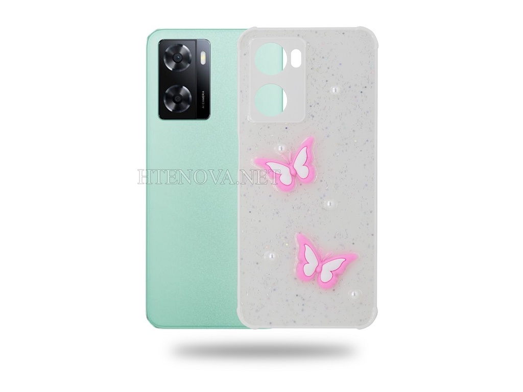 [PO8BOA57 4G-3-1] OPPO A57 4G Diamond PC Back Case (WHITE)