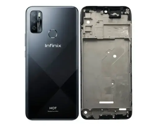 [HS6iNHT9PY-3-2] infinix Hot (9) Play X(680) Complete Housing (2 in 1) (BLACK)