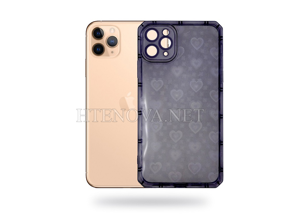 [PO15iPXiMX-9-2] iphone 11 pro max Crystal Silicone Back Case (BLACK)