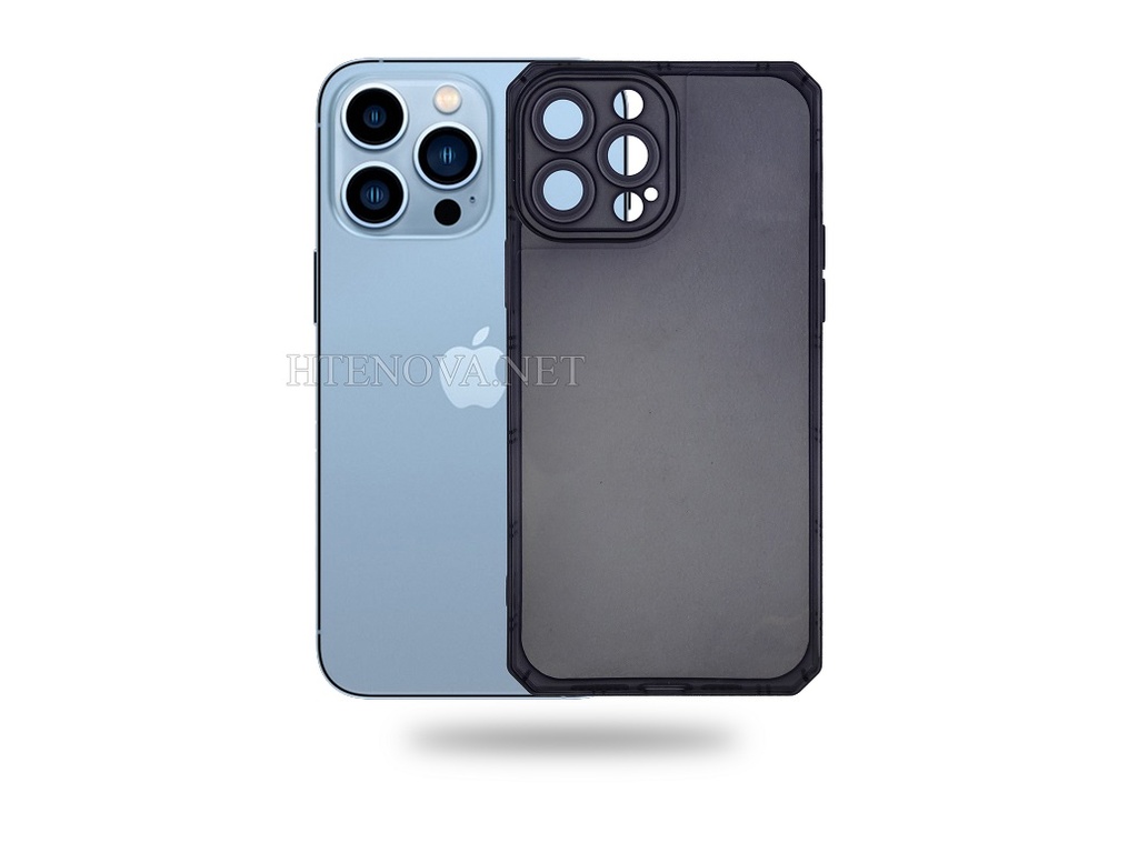 [PO15BiP13PMX-9-2] iPhone 13 pro max Crystal Silicone Back Case (BLACK)