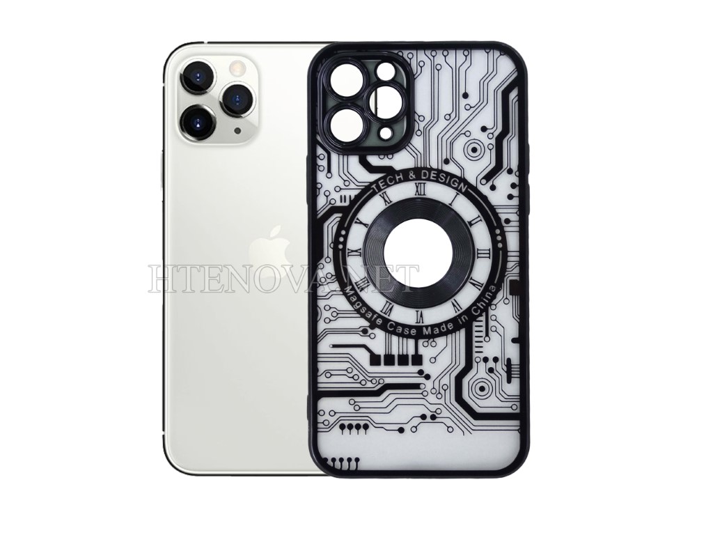 [PO29BiPXi-27-2] iphone 11 Pro Chrome Back case (Archive by Muneeb old pouch ids) (BLACK)