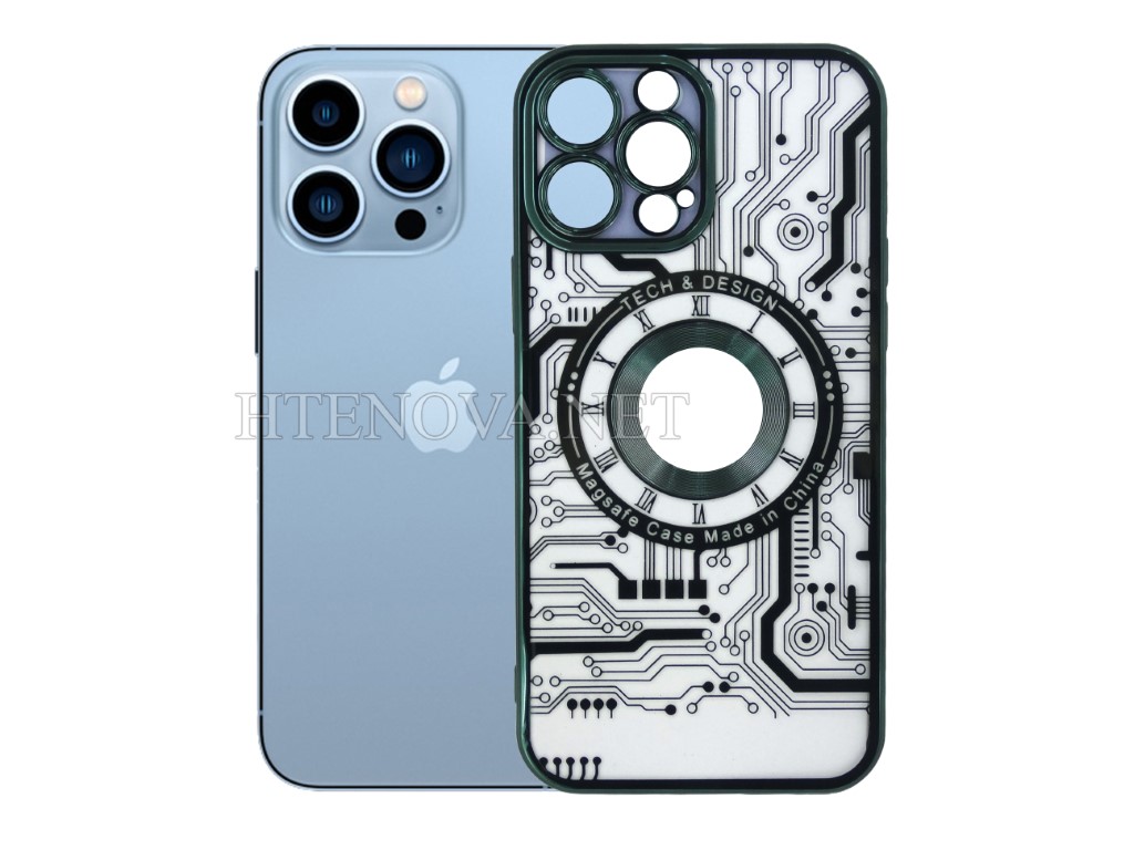 [PO29BiP13PMAX-27-11] iphone 13 Pro Max Chrome Back Case (Archive by Muneeb old pouch ids) (GREEN)