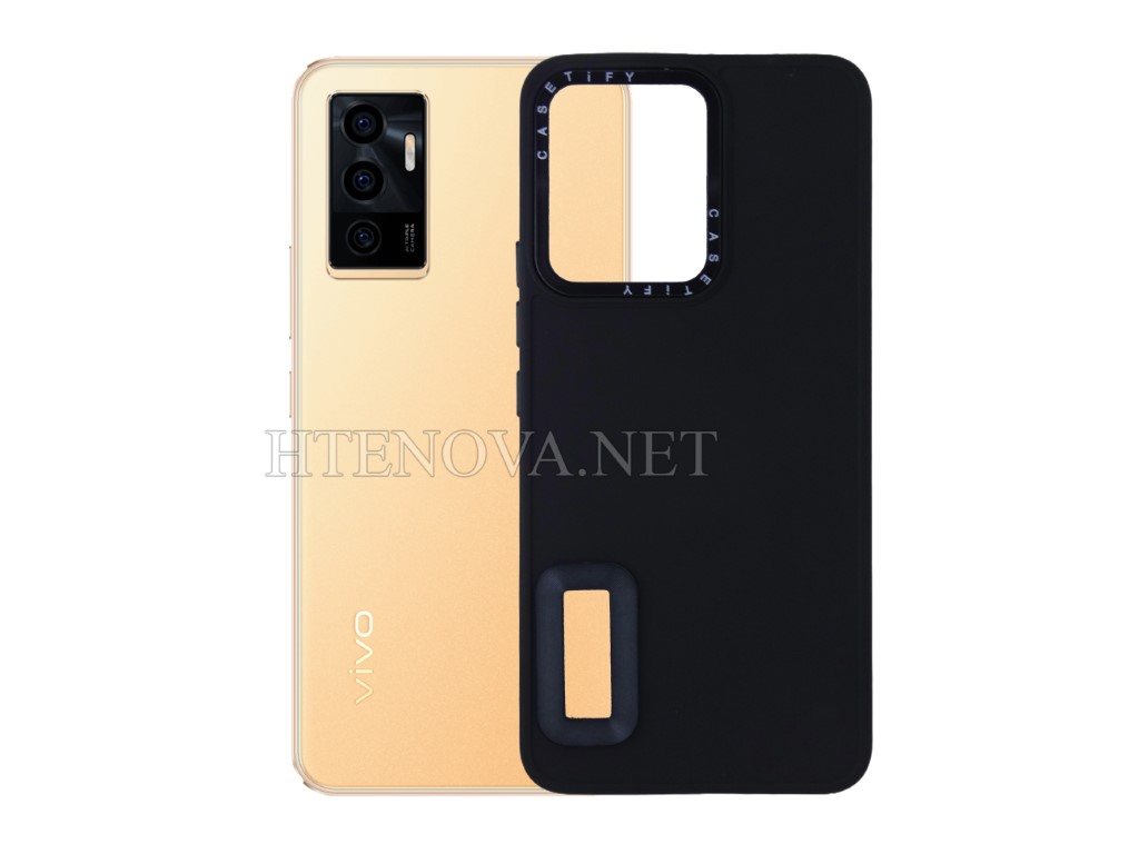 [PO29BViV23E 5G-35-17] Vivo V23E 5G Chrome Back Case (Archive by Muneeb old pouch ids) (NAVY BLUE)