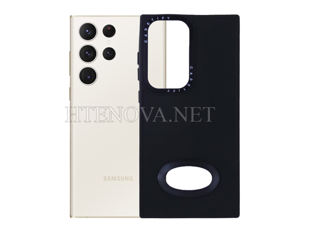 [PO29BSS23U-35-2] Samsung S23 Ultra Chrome Back Case (Archive by Muneeb old pouch ids) (BLACK)