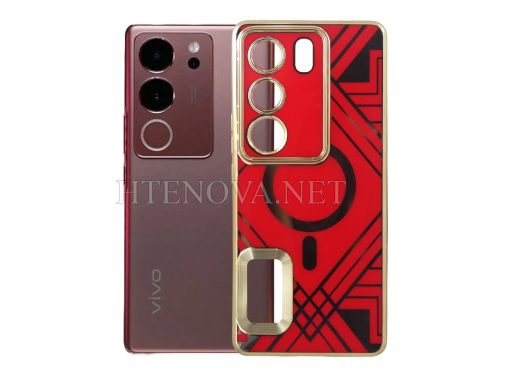 [PO29BViV29 5G-37-4] Vivo V29 5G Chrome Back Case (Archive by Muneeb old pouch ids) (RED)