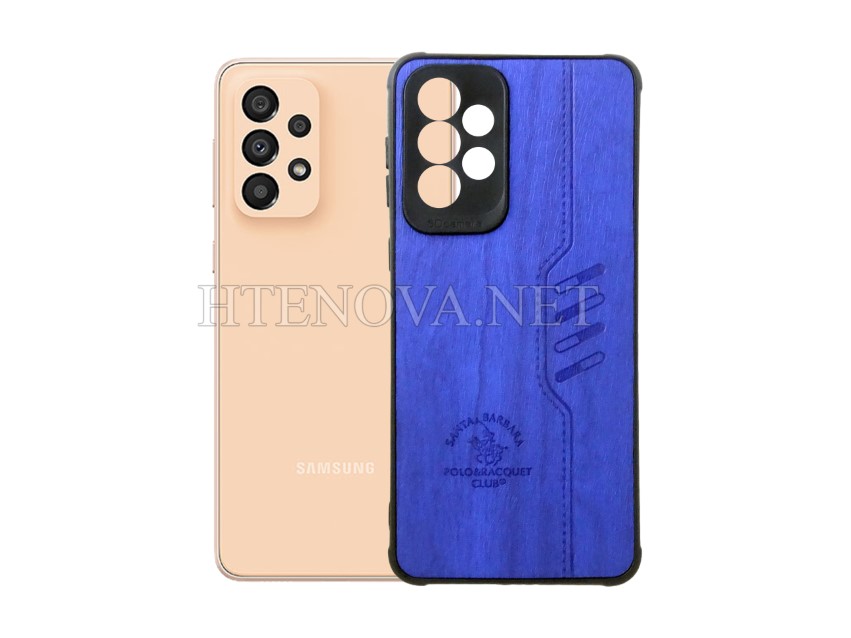 [PO18BSA33 5G-1-17] Samsung A33 5G Leather Back Case (Archive by Muneeb old pouch ids) (NAVY BLUE)