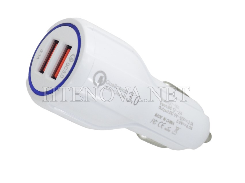 [C2A2S1LM-12] Car charging adapter with 2 usb ports HY-1101