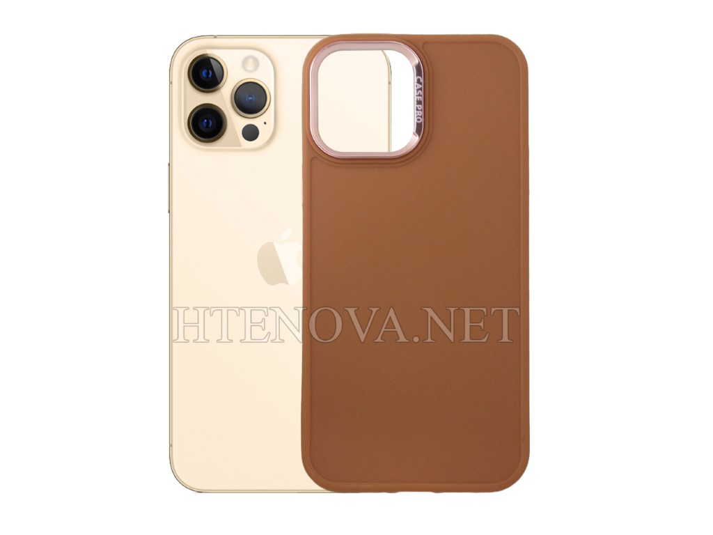 [PO14BiP13PMX-34-13] iphone 13 Pro Max Soft Silicone Back Case (Archive by Muneeb old pouch ids) (BROWN)