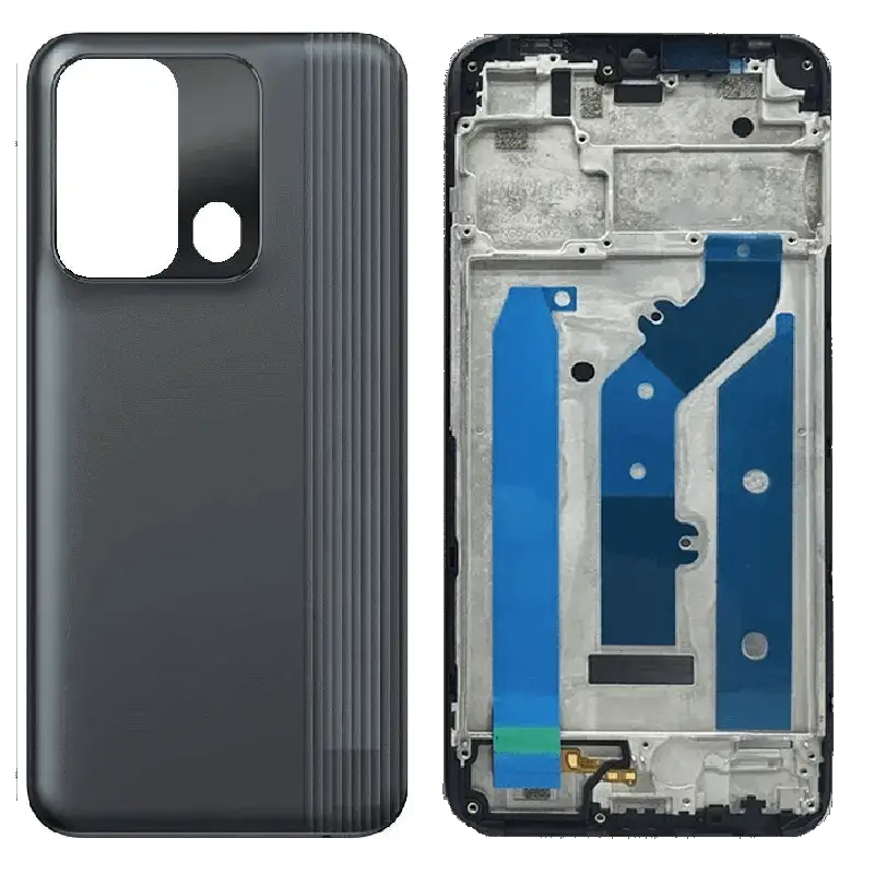 [HS6TESPR8C-3-2] Tecno Spark (8)C Complete Housing (2 in 1) (BLACK)