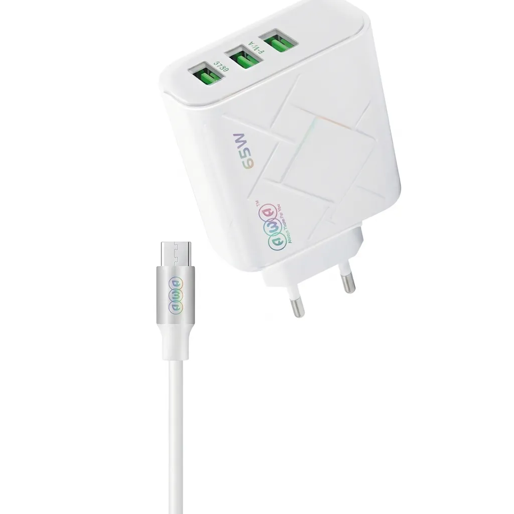 [C1C4M1AWA-10] Micro Charger with 3 Extra USB Ports AWA Diamond Space 65W