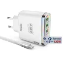 [C1C4M1AWA-15] Micro Charger With 3 Extra USB Port 120w Auto iD 4.5A