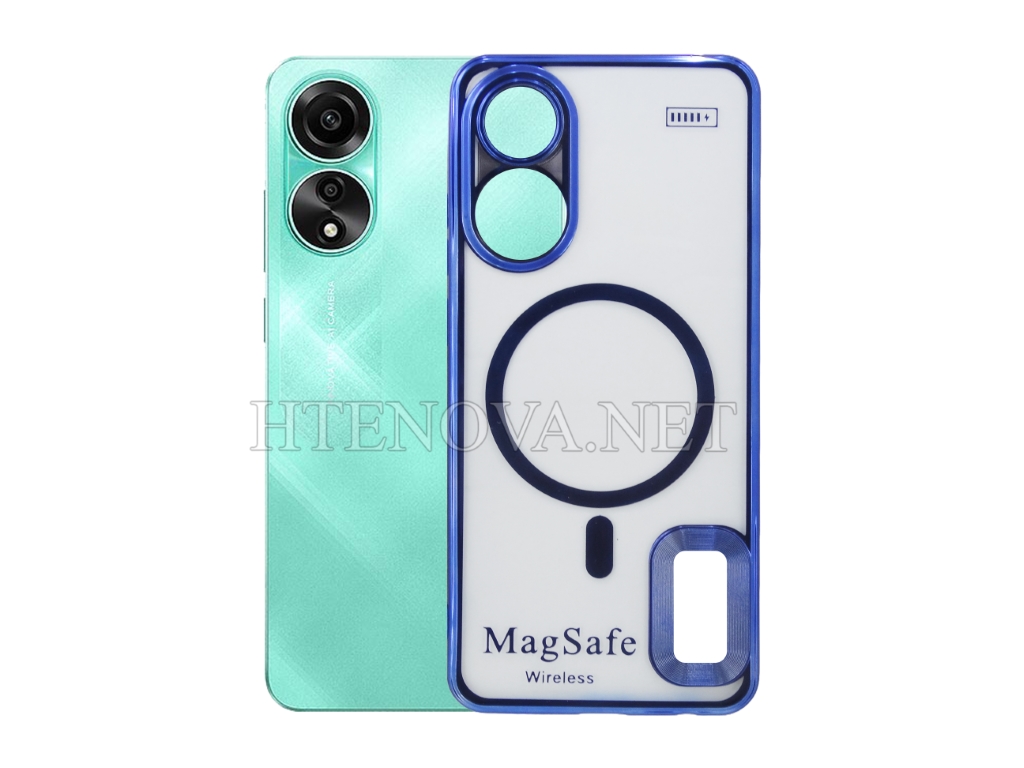 [PO29BOA78-28-3] Oppo A78 Chrome Back Case (Archive by Muneeb old pouch ids) (BLUE)