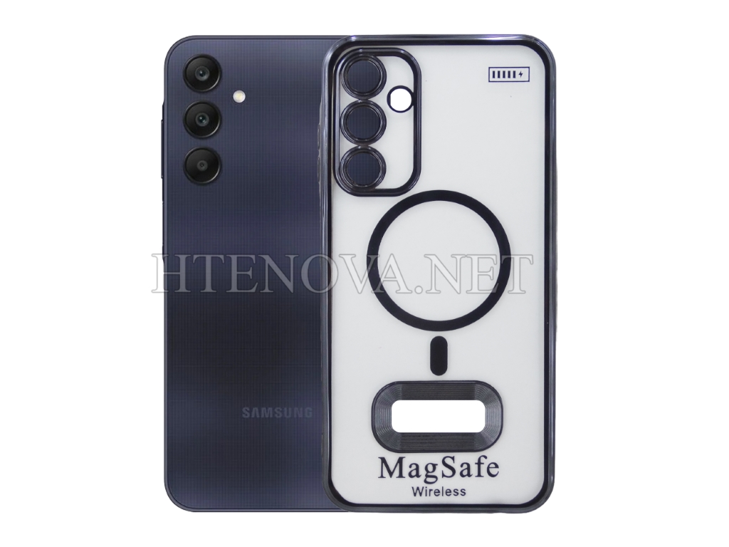 [PO29BSA25-28-2] Samsung A25 Chrome Back Case (Archive by Muneeb old pouch ids) (BLACK)