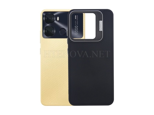 [PO15BiTP40-20-2] itel P40 Crystal Color Button Back Case (BLACK)