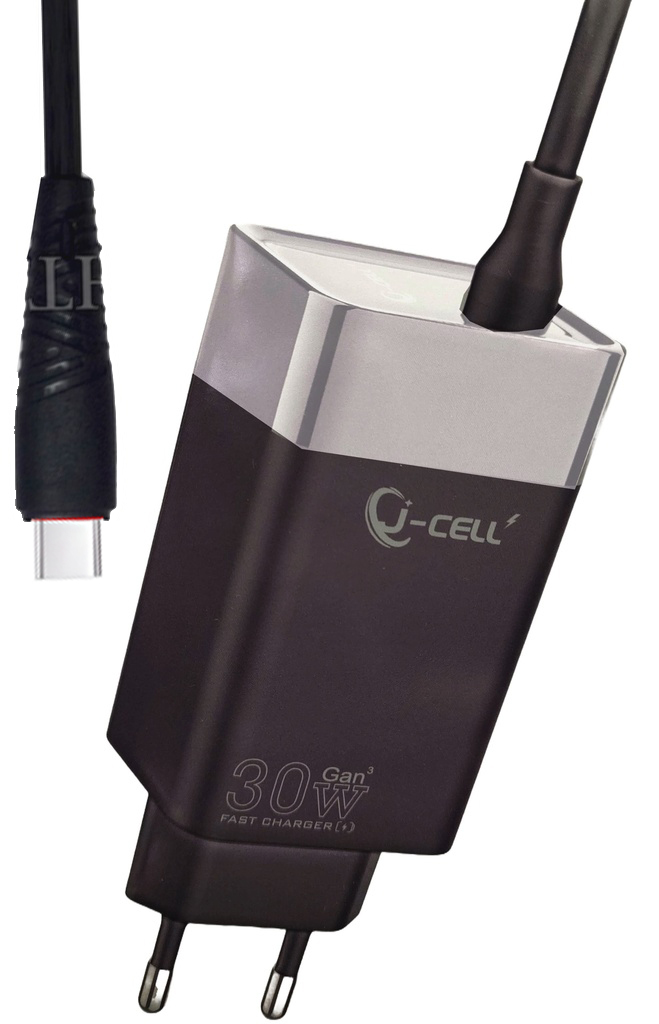 [C1C1T2LM-5] GAN Home Charger With Type-C Cable J-CELL (30W) J-202  