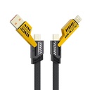 [DCL3S10-1] Multi Fast Charging USB C or iphone Cable 4 in 1 FLAT