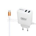 [C1C3T2KHM-1] TYPE-C CHARGER WITH 2 USB PORTS KHM M80