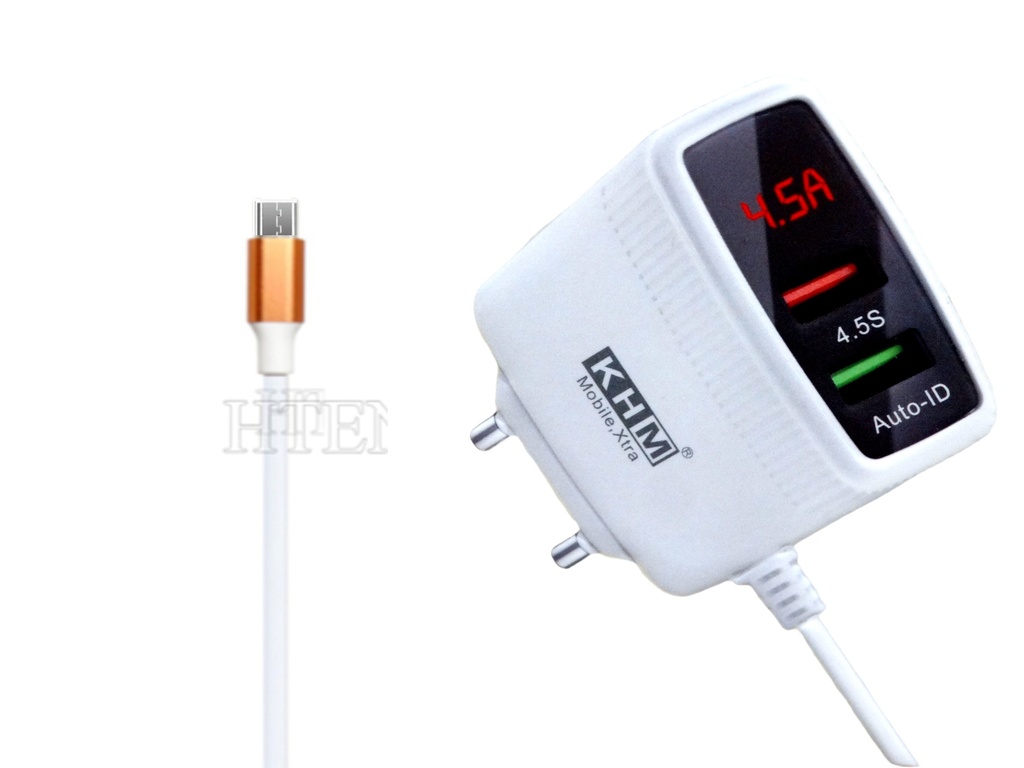 MICRO CHARGER WITH 2 USB PORTS KHM M-99