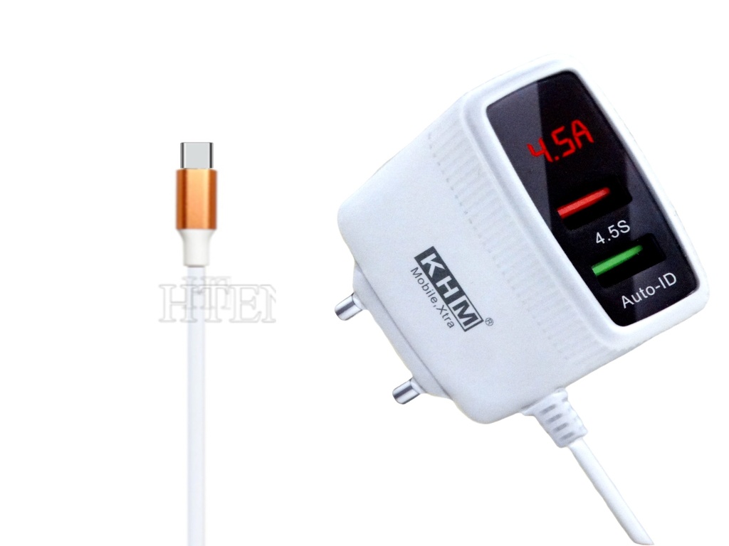 [C1C3T2KHM-4] TYPE-C CHARGER WITH 2 USB PORTS KHM M99 