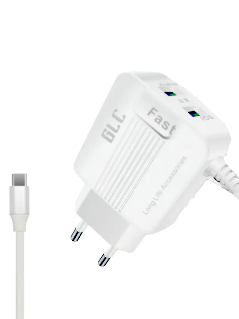 [C1C3T1GLC-1] TYPE-C Charger With 2 Extra USB Ports GLC C17