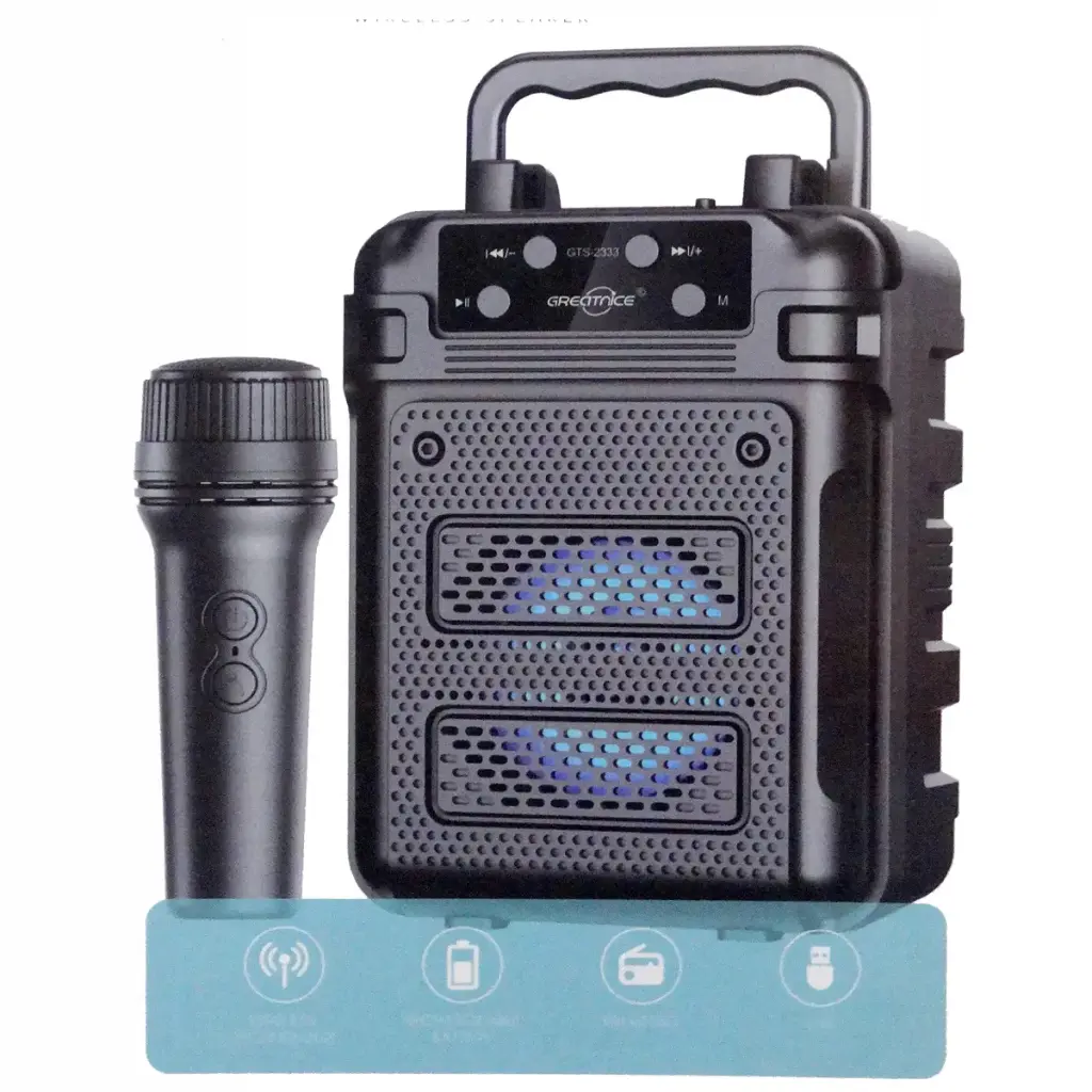 [MD2LM4B-113] Bluetooth MP3 Player Speaker 3" WITH MIC GTS-2333