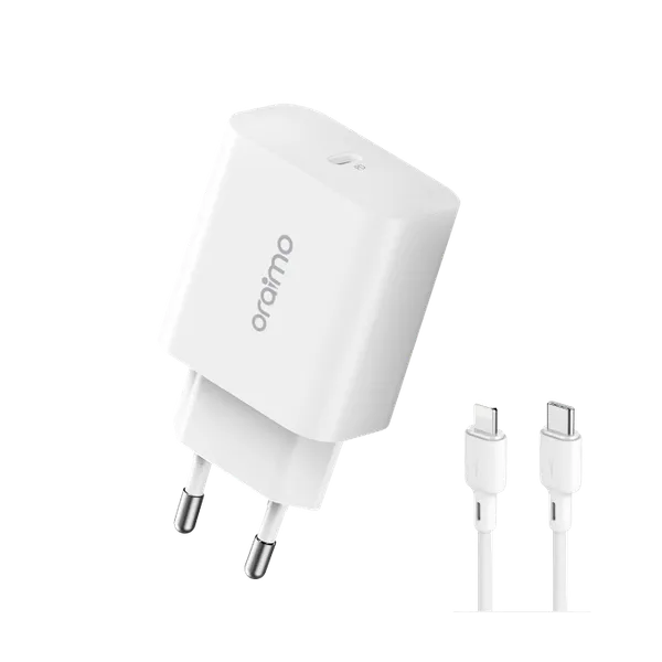 [C1C1L2ORM-1] Fast Charger With Type-C To Lightning Cable (OCW-E106S+CL55) Oraimo  