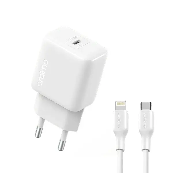 [C1C1L2ORM-2] Fast Charger With Type-C To Lightning Cable POWER CUBE 202 (OCW-5202ECL) Oraimo  