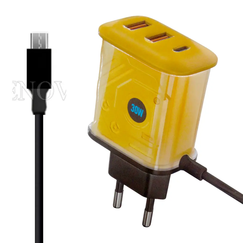 [C1C3M1.T2.S2KHM-2] MICRO CHARGER WITH PD & USB PORTS KHM M-78 